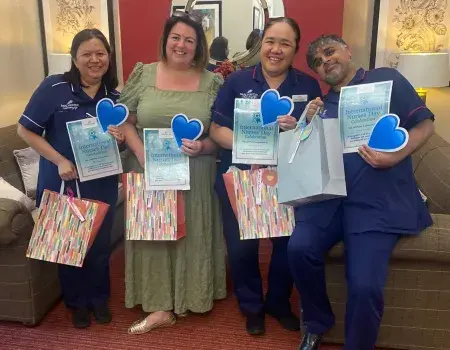 Pictured here Left to Right: Melanie Col - RGN, Stacey Nicholson - Senior General Manager and RGN, Ana Pantaleon - Deputy Manager and RGN and Unser Yaseen - Mental Health Nurse and RGN and RGN