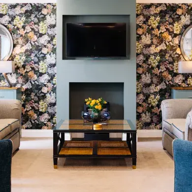 Seating area at Florence Court care home