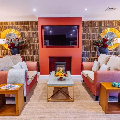 Lounge at Mill Court Care Home in Shalford