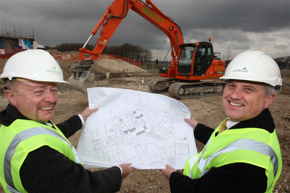 Construction underway for sister care homes Construction underway for sister care homes