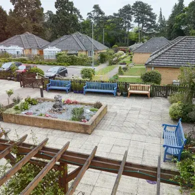 Garden at Chater Lodge care home