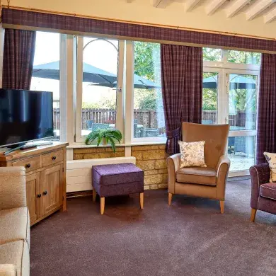 TV room at Tixover House care home