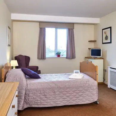 Bedroom at Tixover House care home