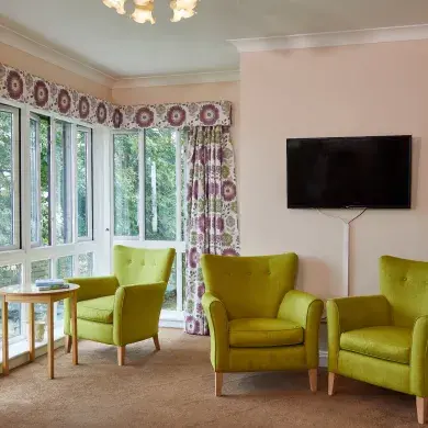TV room at Springvale House care home 