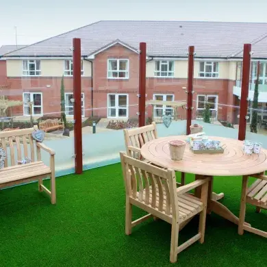 Outside Seating at Latimer Court Care Home