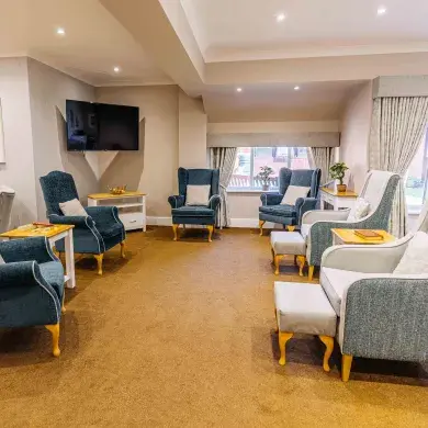 Lounge at Arbour Court Care Home in Marple
