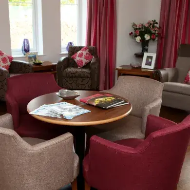 Social area at Ashchurch View care home
