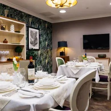 Dining room at Falmouth Court care home