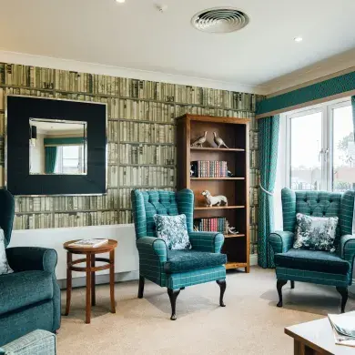 Lounge at Mortain Place Care Home