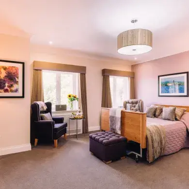Bedroom at Peony Court care home