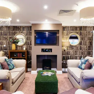 TV room at Trinity Manor Care Home 