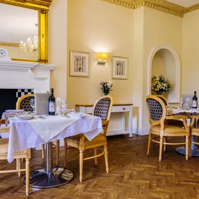Dining Room at Badgeworth Court care home in Cheltenham