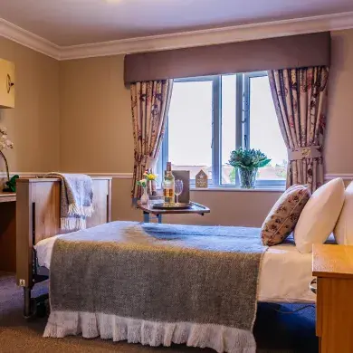 Bedroom at Bamfield Lodge care home 
