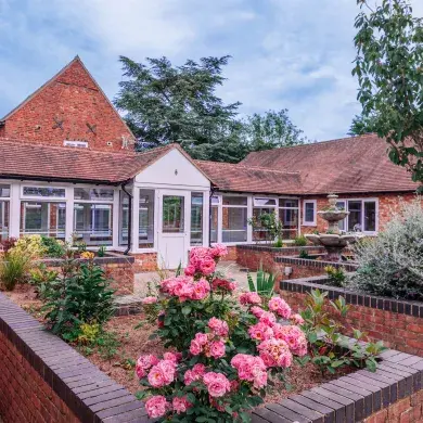Garden at Tewkesbury care home 