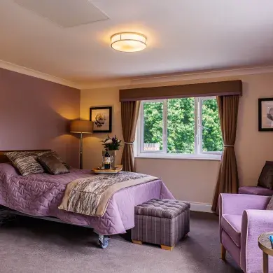 Bedroom at Tewkesbury care home 