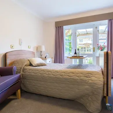 Bedroom at Chater Lodge care home