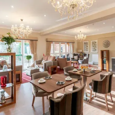 Dining Room in Kenwyn Care Home 
