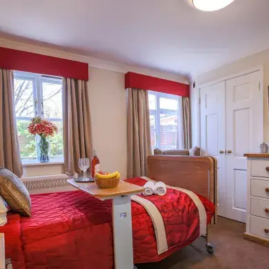 Bedroom at Mount House care home 