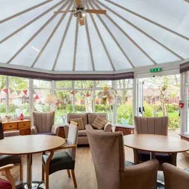 Conservatory at Westvale House care home 
