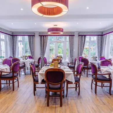 Dining at Flowerdown Care Home in Winchester