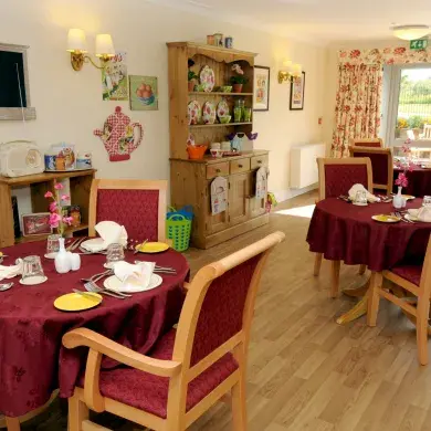 Dining Room at Harper Fields care home 