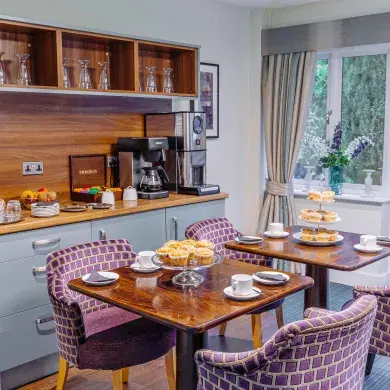 Cafe Area at Hugh Myddelton House Care Home in Enfield