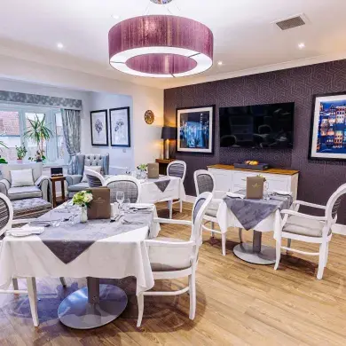 Dining Room at Hugh Myddelton House Care Home in Enfield