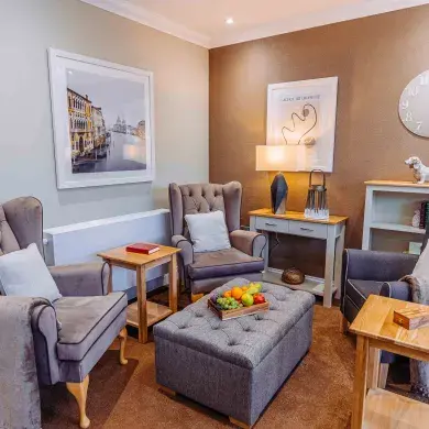 Lounge at Iris Court Care Home in Gosmore
