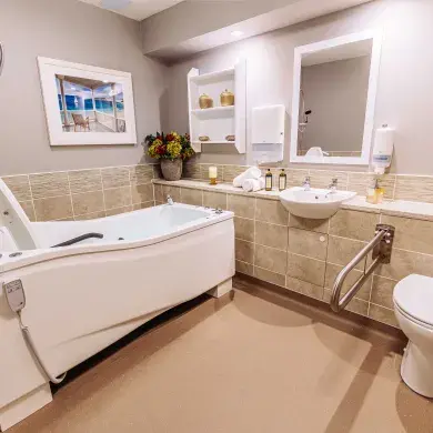 Luxury Spa Bathroom at Red Oaks Care Home in Henfield
