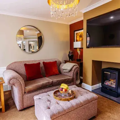 Lounge at Red Oaks Care Home in Henfield