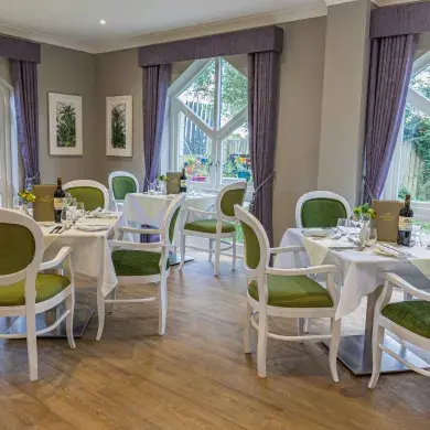 Dining room at Sutton Valence Care Home