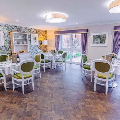 Dining Room at Wadhurst Manor Care Home in Wealden