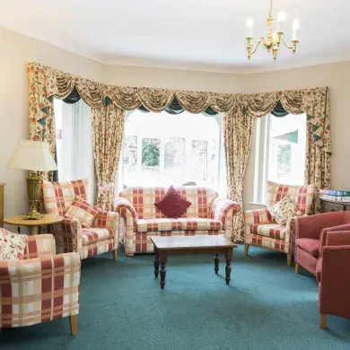 Seating area at Prestbury Beaumont care home
