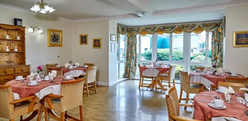 Dining room at Springvale House care home 
