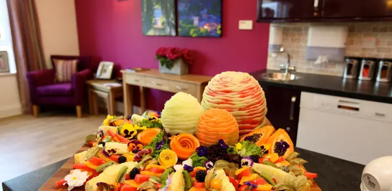 Healthy snacks at Beaufort Grange care home 
