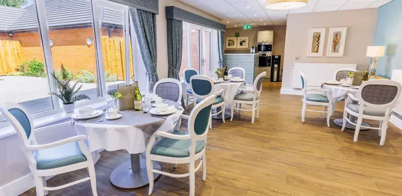 Dining Room at Arbour Court Care Home in Marple