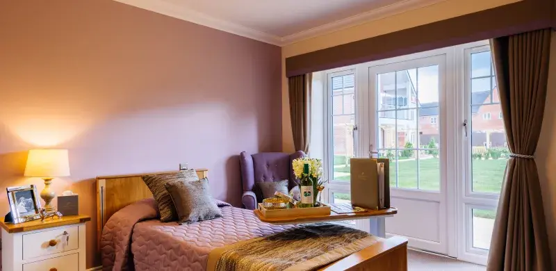 Bedroom at Crandon Springs care home 