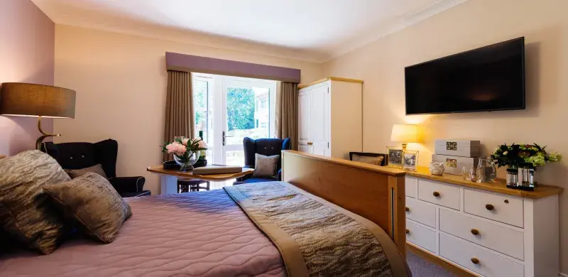 Bedroom at Denmead Grange Care Home 