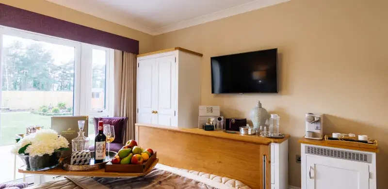 Bedroom refreshments at Moors Manor care home