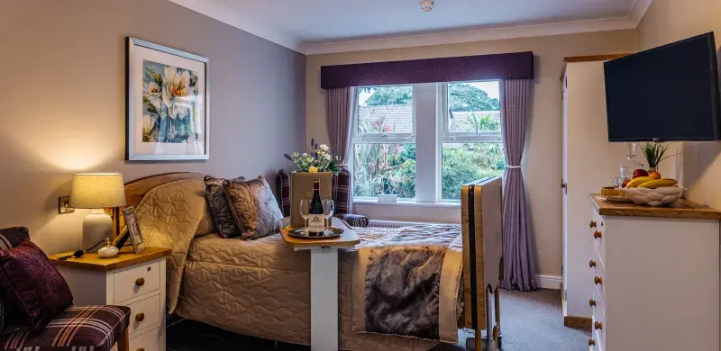Bedroom at Cookridge court care home 