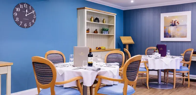 Dining room at Oaklands care home