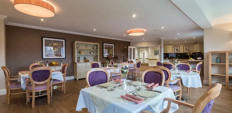 Dining room at Chalfont Lodge care home 