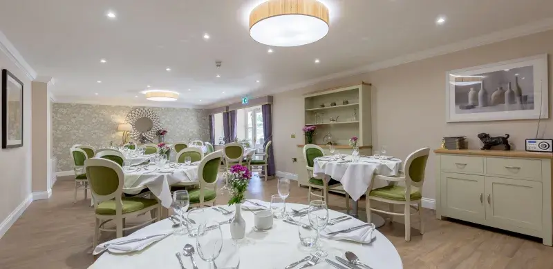 Dining room at Chater Lodge care home