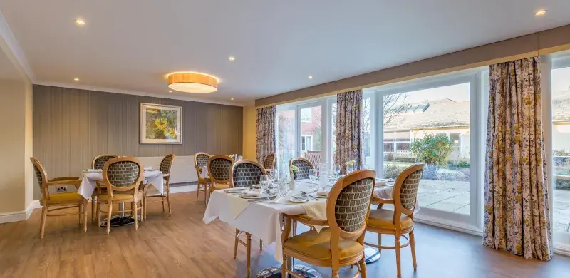 Dining room at Milford House care home