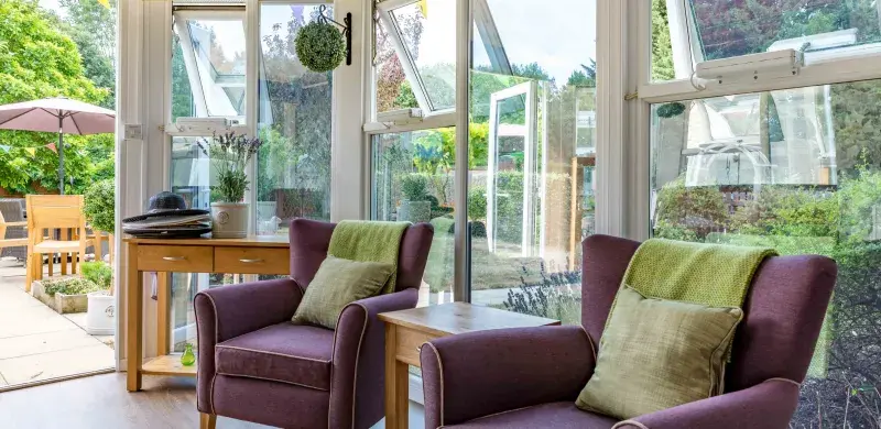 Conservatory Seating at Wingfield Care Home