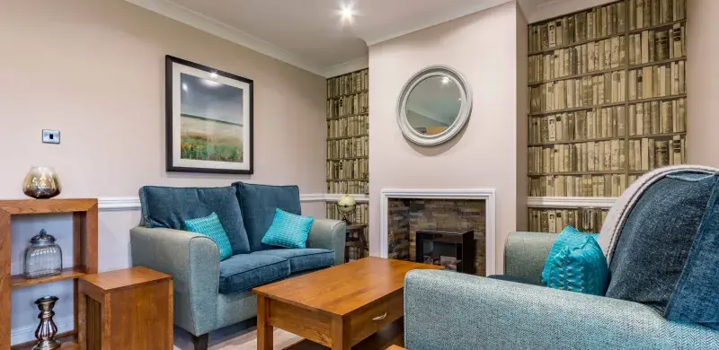 Lounge at Werrington Lodge care home 