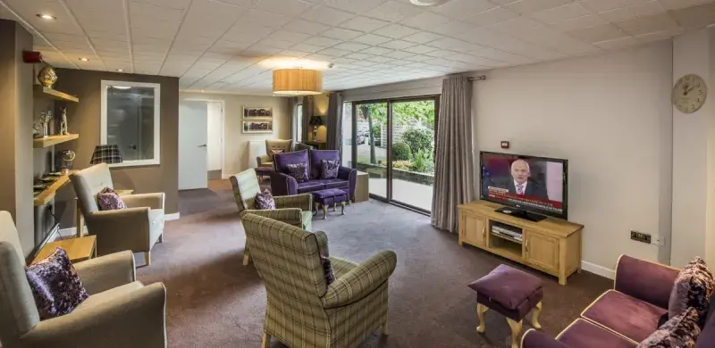 TV room at Fairview House care home