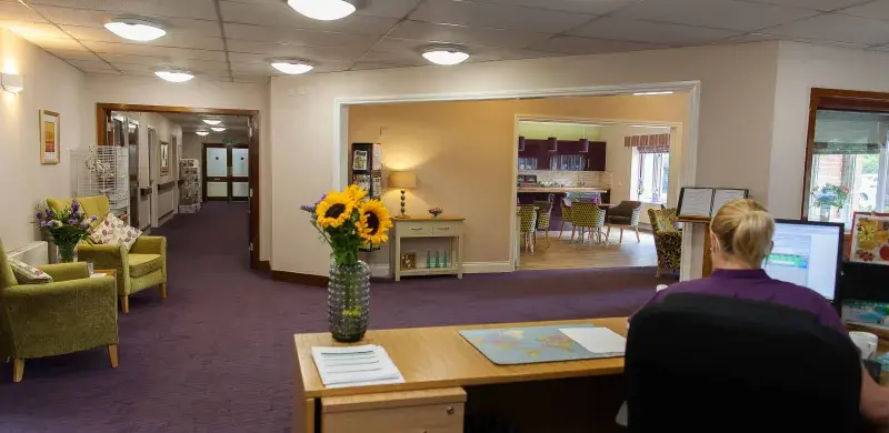 Reception at Newton House Care Home