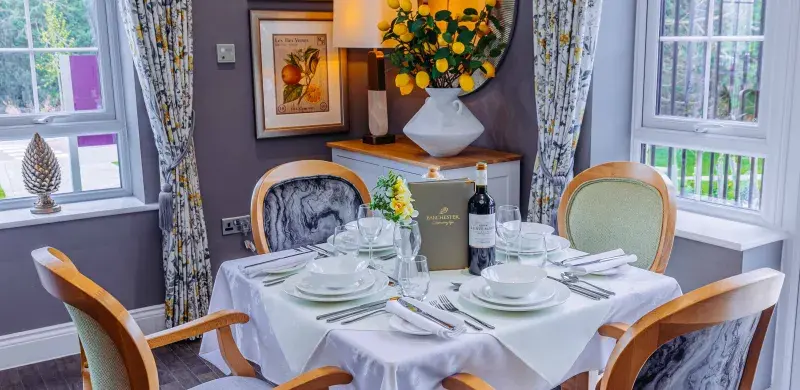 Dining at Iris Court Care Home in Gosmore