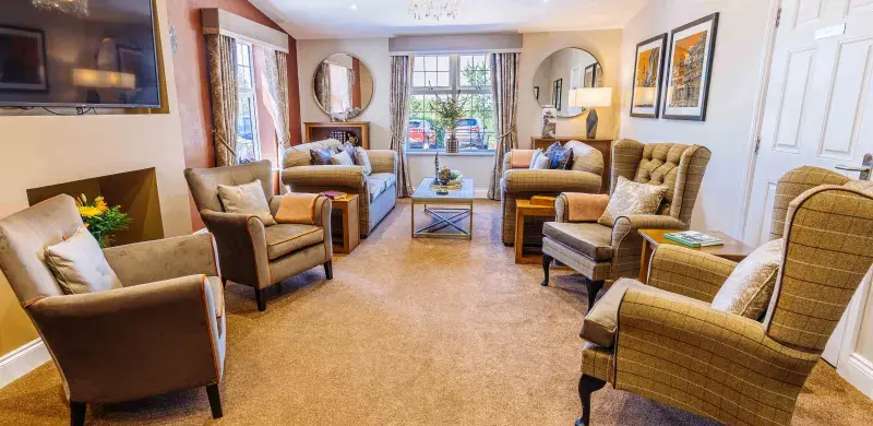 Lounge at Lawton Manor Care Home in Stoke on Trent